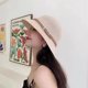 thumbnail image 2 of Sombrero de Sol de lino Simple para mujer, sombrero refrescante transpirable, protector solar de viaje de verano, decoración de cinta solar, sombrero de paja plegable, regalo, nuevo, 2 of 4