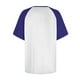 thumbnail image 4 of Tops de Cuello Redondo para las Mujeres en Contraste Impreso Suéter de Manga Corta Top de Moda, Blusa Casual Ligera para Diario, 4 of 5
