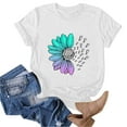 thumbnail image 5 of BangYU T Shirts for Women Graphic Printed Short Sleeved Round Neck Tops in Summer Blouses&Shirts, 5 of 5