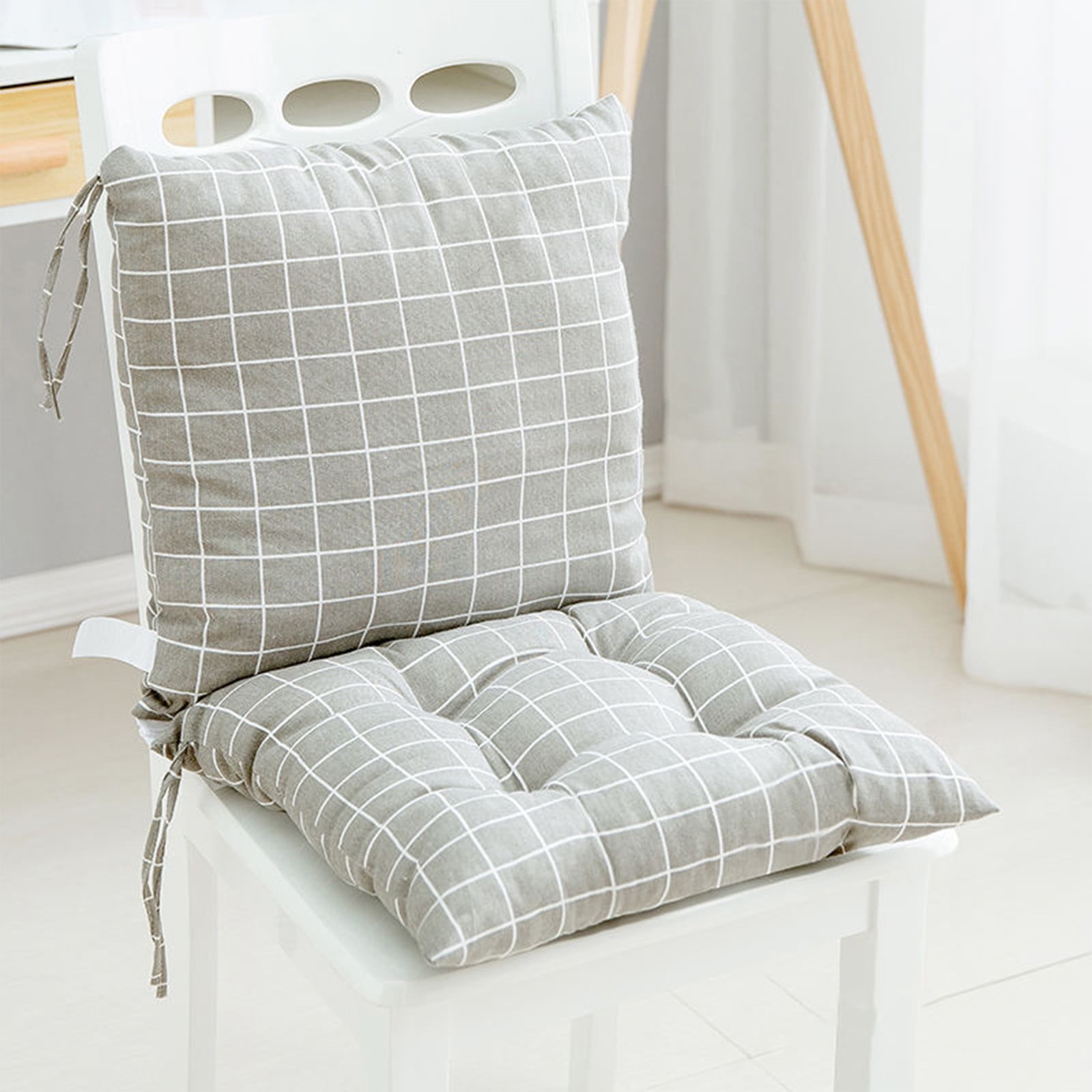 Outdoor Or Indoor High Back Chair Cushion, High Back Patio Chair Cushion, Waterproof Solid Tufted Pillow, Indoor Or Outdoor Cushion With Tie, Fade Resistant And Easy To Clean