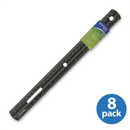 Westcott Kleenearth Shear - (8 Pack) Westcott Kleenearth Recycled Ruler, Black