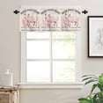 thumbnail image 3 of Hokiten Rod Pocket Curtain Valance, Farmhouse Pig Farmhouse Window Valance for Living Room, Bedroom, Kitchen Watercolor Cute Animals Retro Art 54"W x 18"L, 3 of 8