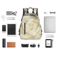 thumbnail image 6 of Balery White Rose Lightweight Backpack for Men and Women - Durable and Water-Resistant, Ideal for School, Work, Travel, and Everyday Use, 6 of 9