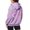 Purple, variant on NinXxx Women's Cancer Prevention Zipper Long Sleeve Pocket Drawstring Hoodie Sky Blue XXL