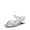 SILVER, variant on Women's Strappy Heels Open Toe Low Chunky Heel Slip On Mules Square Block Sandals Dress Shoes