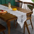 thumbnail image 3 of Rectangle Table Runner Lace Macrame Embroidered Table Runners with Exquisite Vintage Shabby Chic for Holiday Wedding Long Dinner Tables (12 x 59 Inch), 3 of 7