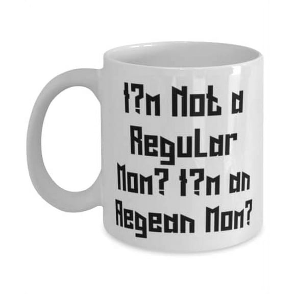 Motivational Aegean Cat Gifts, I'm Not a Regular Mom. I'm an Aegean Mom, Sarcasm Holiday 15oz Mug From Cat Lovers