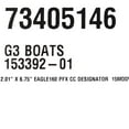 thumbnail image 4 of G3 Boat Raised Decal 73405146 | 160 PFX 6 3/4 x 2 Inch 2015, 4 of 4