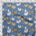 thumbnail image 4 of oneOone Cotton Cambric Grayish Blue Fabric Hen Dress Material Fabric Print Fabric By The Yard 56 Inch Wide-7Y, 4 of 6