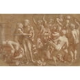 thumbnail image 2 of Amico Aspertini 18x13 Gold Ornate Wood Frame and Double Matted Museum Art Print Titled - Massacre of the Innocents (1510-1520), 2 of 4
