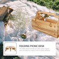 thumbnail image 3 of HLONK Rectangular Folding Picnic Basket Table Wood Adults Ergonomic Design 1Pcs, 3 of 8