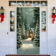 thumbnail image 4 of Enchanting Cottage Door Cover Tapestry for Festive Holiday Party Decorations and Seasonal Home Entrance Embellishments, 4 of 5
