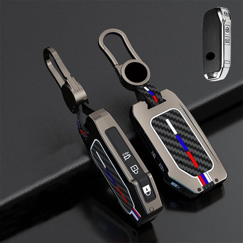 Car Key Fob Cover Case Protector Zinc Alloy Silicone Car Key Fob Case Cover For KIA Sportage Soul Rio Optima K3