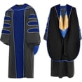 thumbnail image 2 of Misscom Unisex Deluxe Doctoral Graduation Gown Tam Hood with Gold Piping Doctoral Regalia, 2 of 6