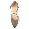 thumbnail image 5 of Journee Womens Bettie Almond Toe Mid Heel Pumps, Widths Available, 5 of 10