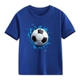 thumbnail image 4 of BXJX Boys Summer T-Shirts, Casual Crew Neck Short Sleeves Sport Kids Graphic Tees Blue Size 12-13 T, 4 of 7