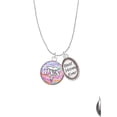 thumbnail image 2 of Delight Jewelry Silvertone Domed Multi Color LVN Best Mom Ever Charm Necklace, 2 of 4