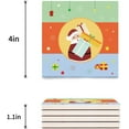 thumbnail image 3 of FMSHPON Merry Christmas Set of 8 Coaster for Drinks, Absorbent Ceramic Stone Coasters Cup Mat with Cork Base for Home Kitchen Room Coffee Table Bar Decor, 3 of 4