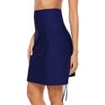 thumbnail image 6 of Charmo Womens Swimdress Drawstring Ruched Swim Skirt Adjustable Tie Side Swimsuit Bottom for Lady, 6 of 6