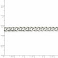 thumbnail image 4 of 925 Sterling Silver High Polished 6mm Solid Plain Curb Link Chain w/ Lobster Clasp - 30", 4 of 5