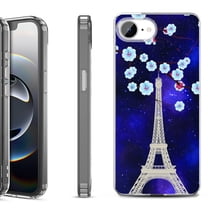Shockproof Protective Phone Case for iPhone 16e, by OneToughShield - Eiffel Tower Stars