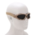 thumbnail image 4 of Brown Iron Mesh Safety Goggles - Windproof, Sandproof, Breathable Design with Comfortable Rubber Fit and Convenient Storage Bag for Outdoor Training and Hunting, 4 of 6