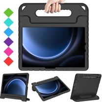 SUPNICE Kids Case for Samsung Galaxy Tab S10 FE 10.9" 2025/S9 FE 10.9 Inch/S9 11 Inch 2023, Lightweight Shockproof Convertible Handle Stand Case for Samsung Galaxy Tab S10 FE/S9 FE/S9/S8/S7,Black