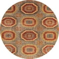thumbnail image 1 of Ahgly Company Machine Washable Indoor Round Abstract Metallic Gold Area Rugs, 8' Round, 1 of 7
