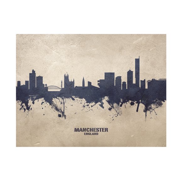 Michael Tompsett 'Manchester England Skyline Concrete' Canvas Art