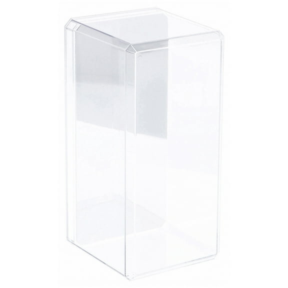 Pioneer Plastics 084CD Clear Plastic Beveled Edge Display Case (Mirrored), 3.5" W x 3.75" D x 8" H (Mailer Box)