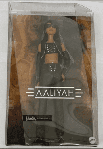 Barbie Signature Aaliyah 11.5" Collectible Doll in Black Faux Leather Outfit!