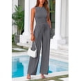 thumbnail image 4 of Conjunto Coordinado PRETTYGARDEN Top Corto y Pantalones de Pierna Ancha XL, 4 of 8