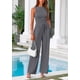 thumbnail image 4 of Conjunto de Ropa Casual PRETTYGARDEN Top Corto y Pantalones de Pierna Ancha Talla M, 4 of 8