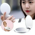 thumbnail image 3 of Makeup Mirror Compact Cosmetic Folding Portable Pocket in.   It is a With LED Lights Lamps White, 3 of 9