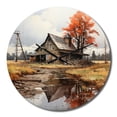 thumbnail image 2 of Designart "Wise and Weathered Barns I" Countryside Oversized Wall Clock, 2 of 5