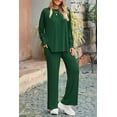 thumbnail image 4 of PRETTYGARDEN Women's Two Piece Lounge Sets Matching Long Sleeve Shirts Wide Leg Pants Tracksuits Travel Outfits Fall Clothes, 4 of 10