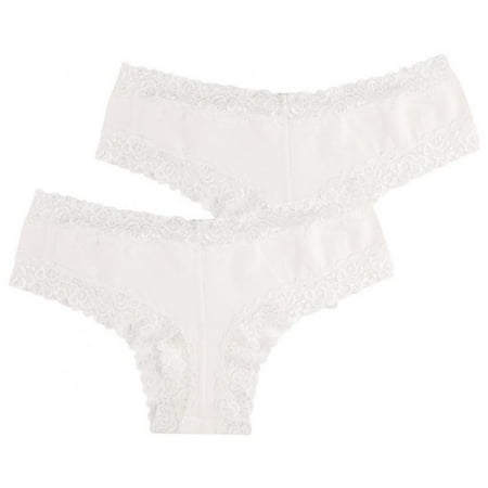 

Women s Underwear Lace Trim Hipster Panties Low Rise Bikini Underwear for Women Pack 2 Sexy Ladies Briefs