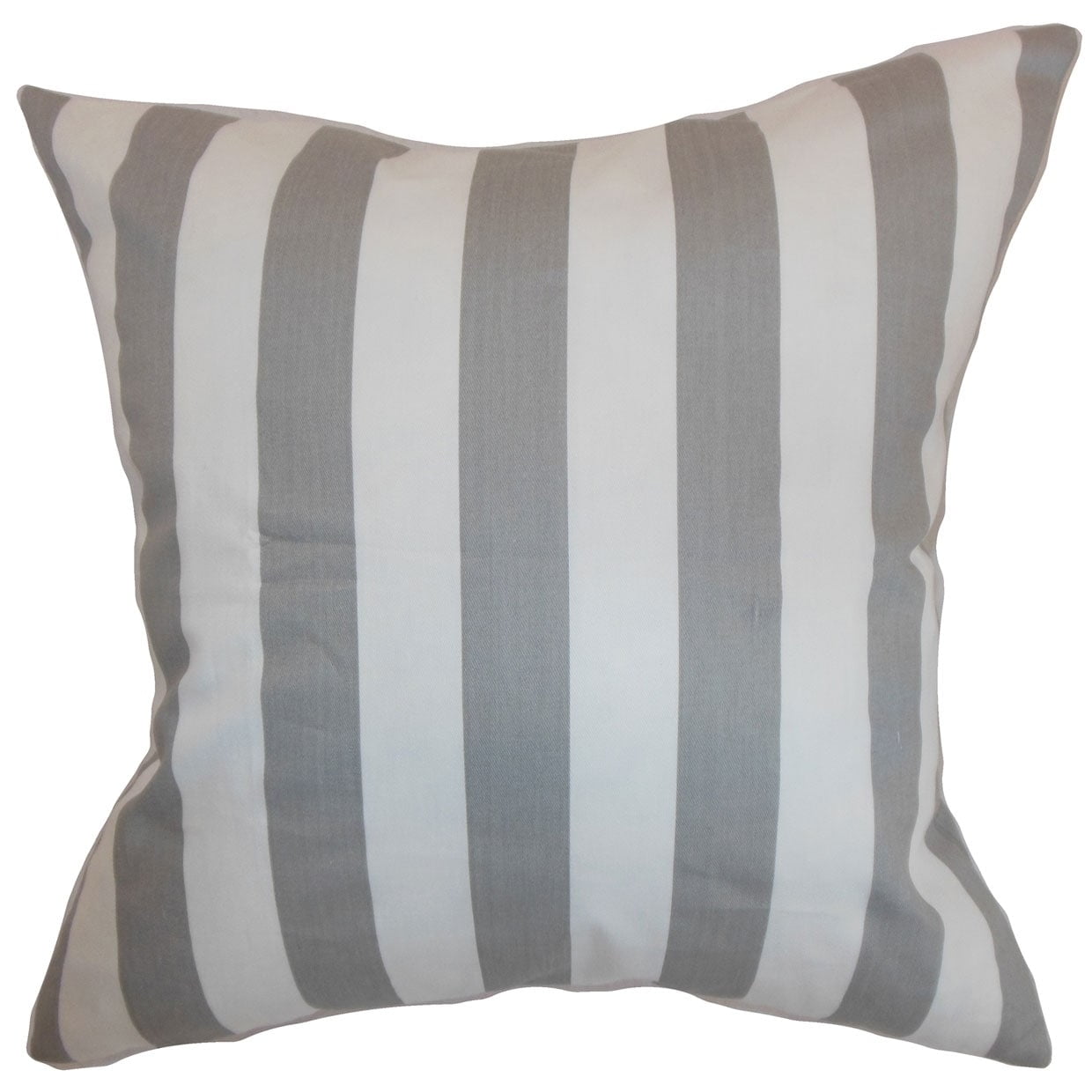 The Pillow Collection Daphnis Geometric Grey Down Filled Throw Pillow
