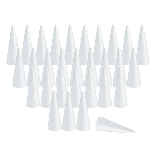 braveheart Foam Cones Crafts Small DIY Arts Triangle Suitable For All Ages Indulging In Creativity Together Thanksgiving Colored White 150MM