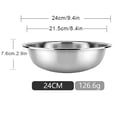thumbnail image 2 of 2PCS Pot 2 Pcs Stainless Vegetable Basin Large Mixing Bowl Bowls Food Containers Flat Bottom Kitchen Wash White, 2 of 4