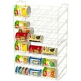 DecoBros Supreme Stackable Can Rack Organizer, White Durable Plastic