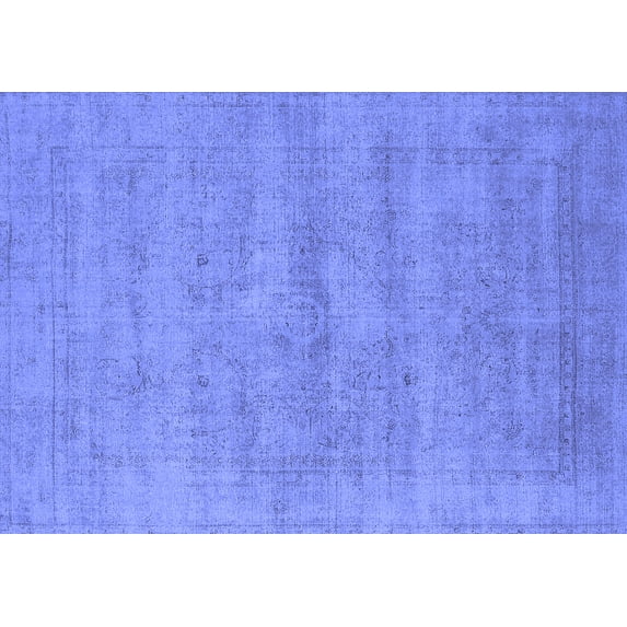 Ahgly Company Indoor Rectangle Oriental Blue Industrial Area Rugs, 6' x 9'