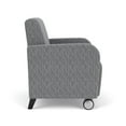 thumbnail image 2 of Siena Reception Oversize Guest Chair / Casters / Black Wood Legs / Gray / Gray, 2 of 5
