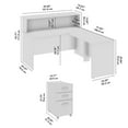 thumbnail image 6 of Arrive 60W x 72D L Reception Desk with Drawers in Mocha Cherry - Engineered Wood, 6 of 11