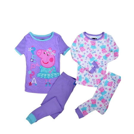 Peppa Pig Peppa pig girls' ballerina 4-piece pajama set