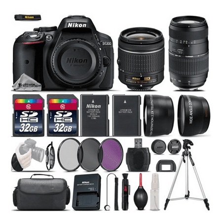 Nikon D5300 Digital SLR Camera ||3 Lens 18-55mm VR ||64GB -Bundle (Best Lens For Landscape Photography Nikon D5300)