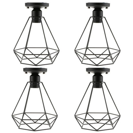 

E27 Vintage Mount Ceiling Light Style Metal Metal cage Hallway Ceiling Pendant Hanging Light Lamp Shade