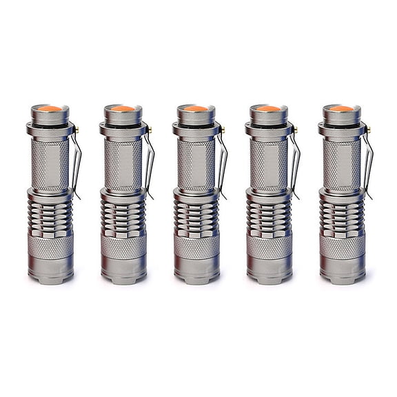 5pcs Mini Telescopic Zoom Rechargeable Flashlight