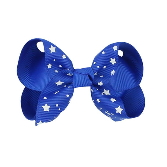 OAVQHLG3B American Flag Clips for Girls July 4th Independence Day Decorations Hairwear Decor Patriotic Hair Decal Accessories Glitter Cheerleader Hairpin Hair Bows Bow Hairpins