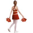 thumbnail image 4 of Moggemol Robe de Danse Ballet Brillante Sans Manches pour Filles Enfants, Uniforme d'Équipe de Cheerleader, Robe de Performance Rouge 14, 4 of 7